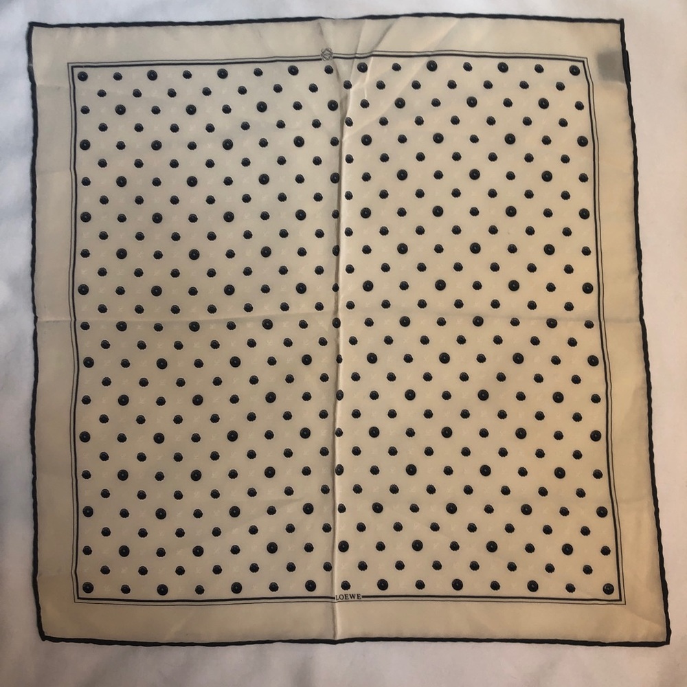 Authentic Loewe silk pocket square